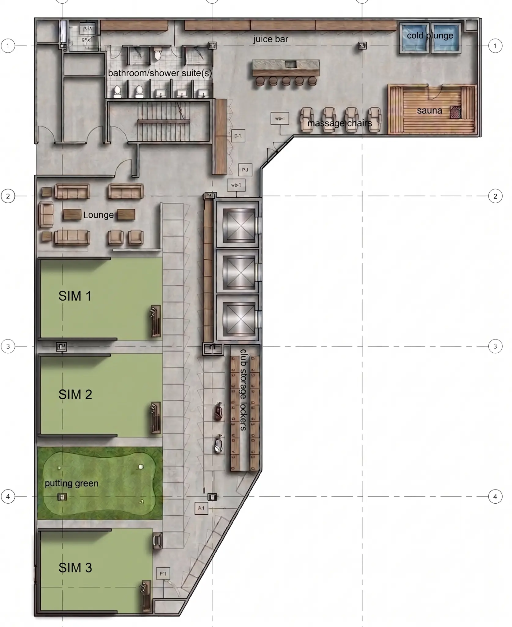 Three-bay Five Iron Reserve concept plan